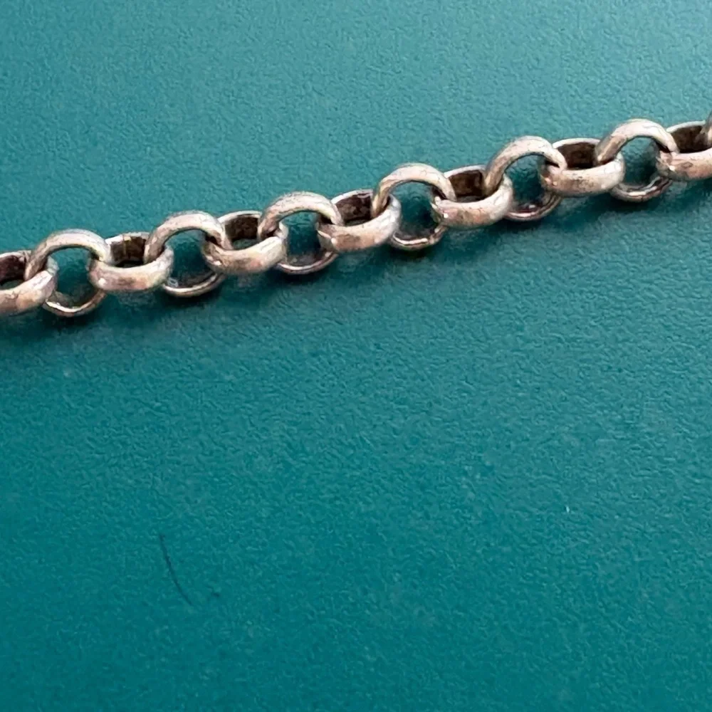 Silver Men’s Rolo Link Chain Bracelet Classic Link Design. 10”